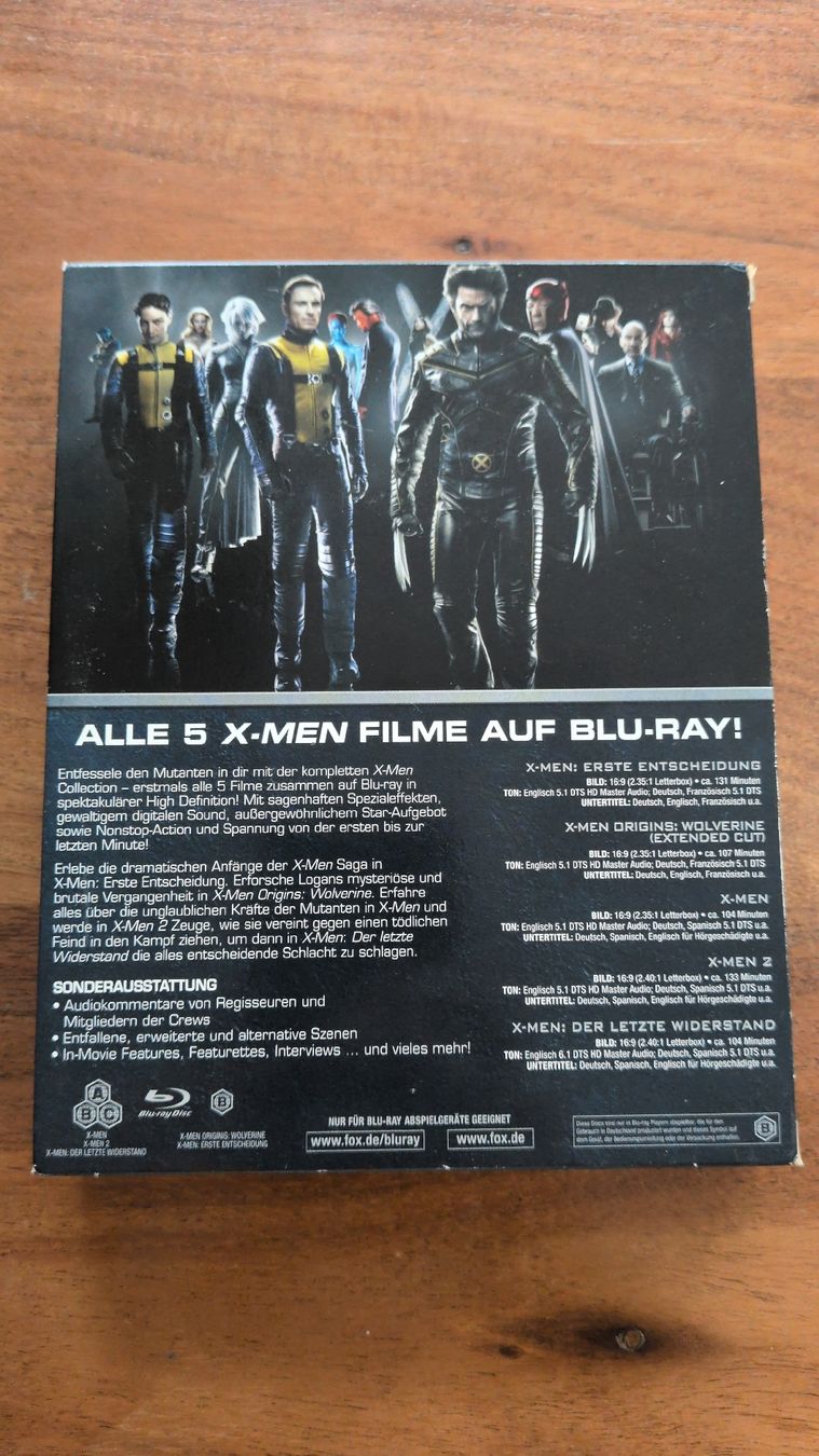 Alle DVDs: X-Men Complete Collection 5 Filme Blu-ray Box Set – Gebraucht aus Thun von Pizzamike 1