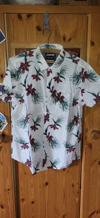 Herrenhemd kurzarm Stitch & Soul.         gr. L Tailliert