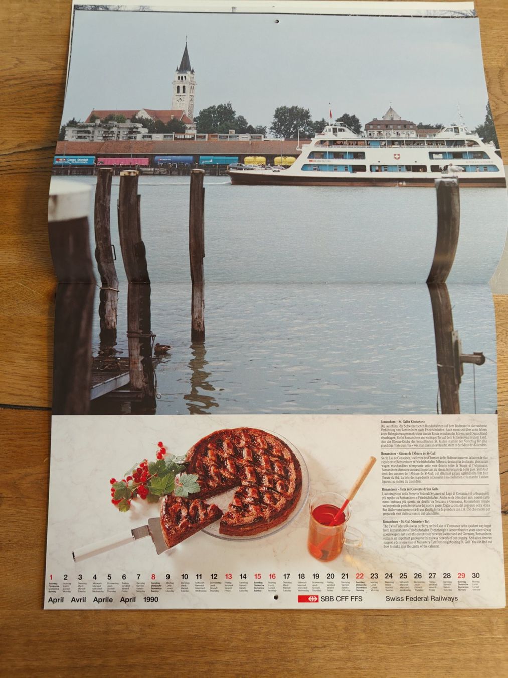 Calendari: Antiker Kalender: SBB CFF FFS Kalender 1990 Bahn & Schiff – Nuovo (secondo la descrizione) da Birr venduto da DisDas 5