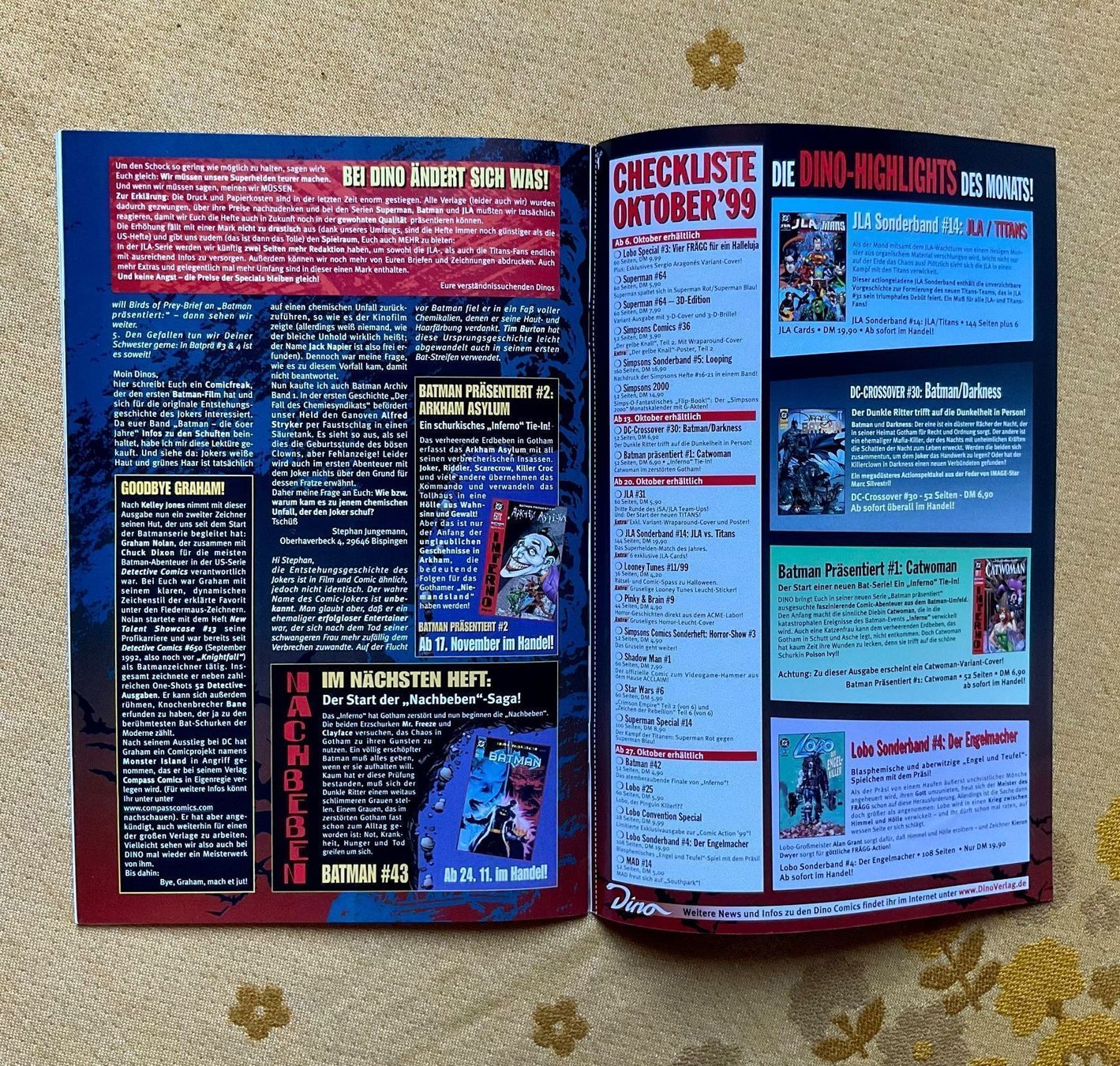 Fumetti: Batman Heft Nr 42 von 1999 – Nuovo (secondo la descrizione) da Endingen venduto da nathan05 8