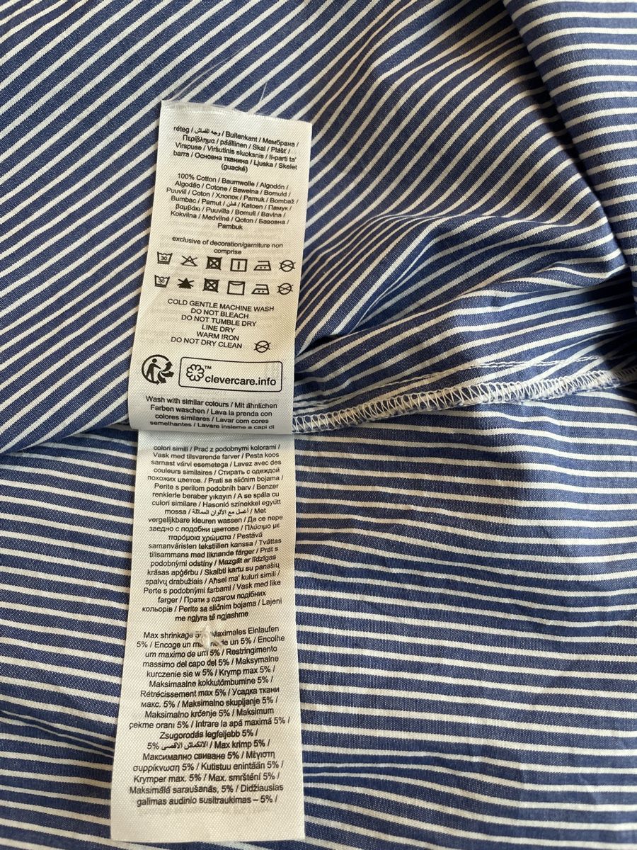 H&M Kleider: Blau-weiss gestreiftes Hemdkleid von H&M – Gebraucht aus Schmitten FR von Monei19 4