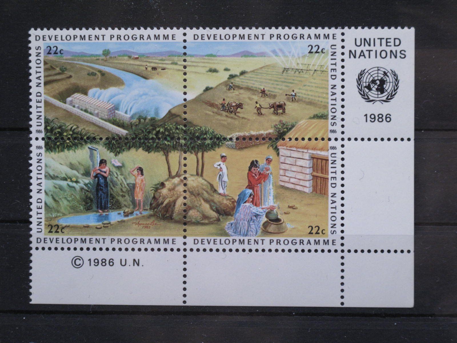 Alle Briefmarken: UN NY 1986 Entwicklungsarbeits Programm  ** – Gebraucht aus Wil SG von fva01