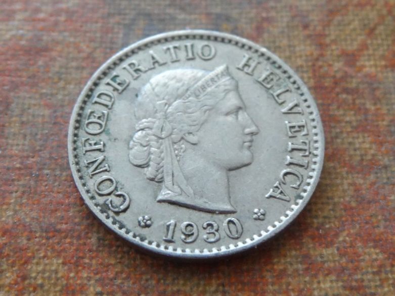Tutti le monete: 5 Rp. 1930 – Usato da Romanel-sur-Lausanne venduto da Swift13
