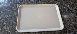 Retro Serviertablett, Kunststoff, vintage creme