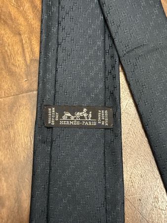 Hermès Cravatte Dunkel Grün