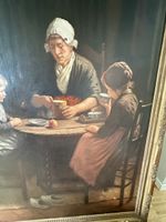 Grosses Ölgemälde nach Artz 117x85cm– Bei der Grossmutter