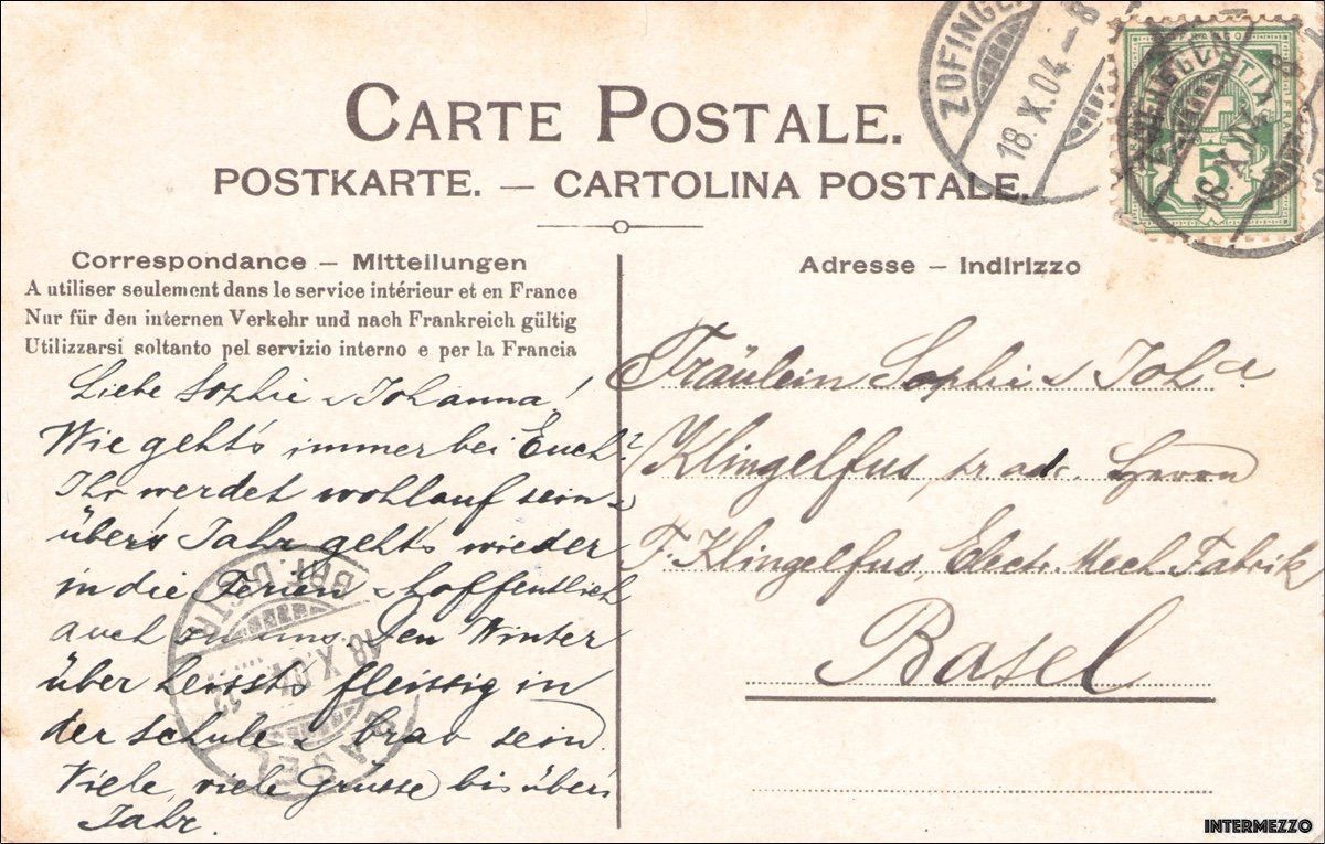 Cartoline postali: Zofingen // Idylle // 1904 // Sommer – Usato da Basel venduto da intermezzo12 1