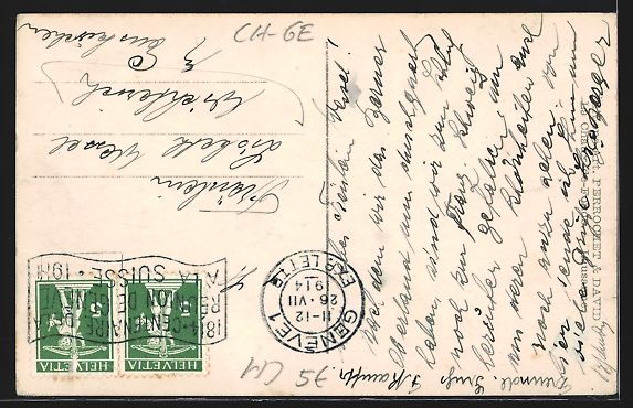 Cartoline postali: Genève, Rues du Mont Blanc, Chantepoule – Usato da Berlin venduto da bartko-reher 1