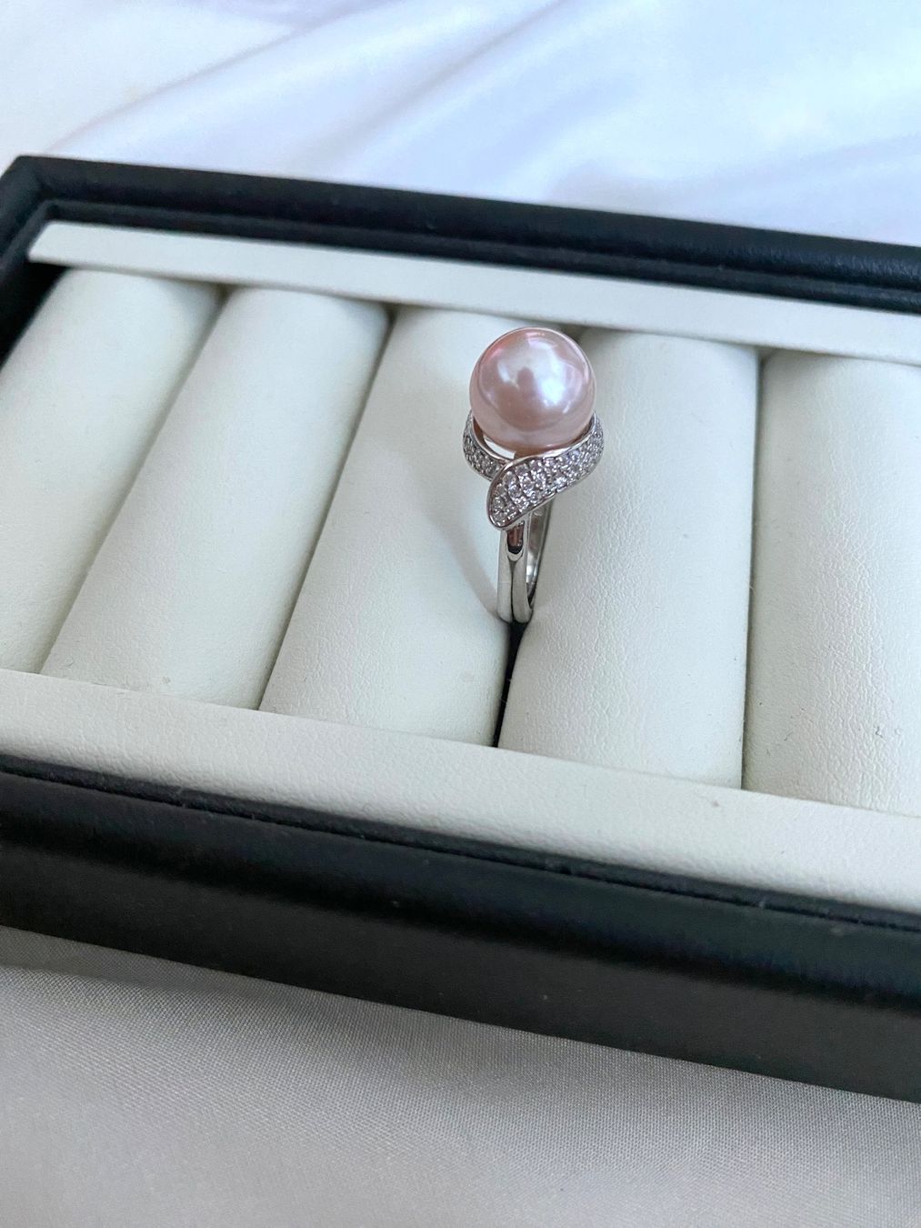 Anelli: 10mm Top Glanz Süsswasser Perle Ring – Nuovo e nell'imballaggio originale da Sarnen venduto da yingsperlen 2