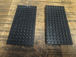 lego 4204 lot de 2 pièces Black Brick 8 x 16 