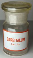 Apothekerflasche BARBITALUM Barbiturat Selten Um 1940 9cm