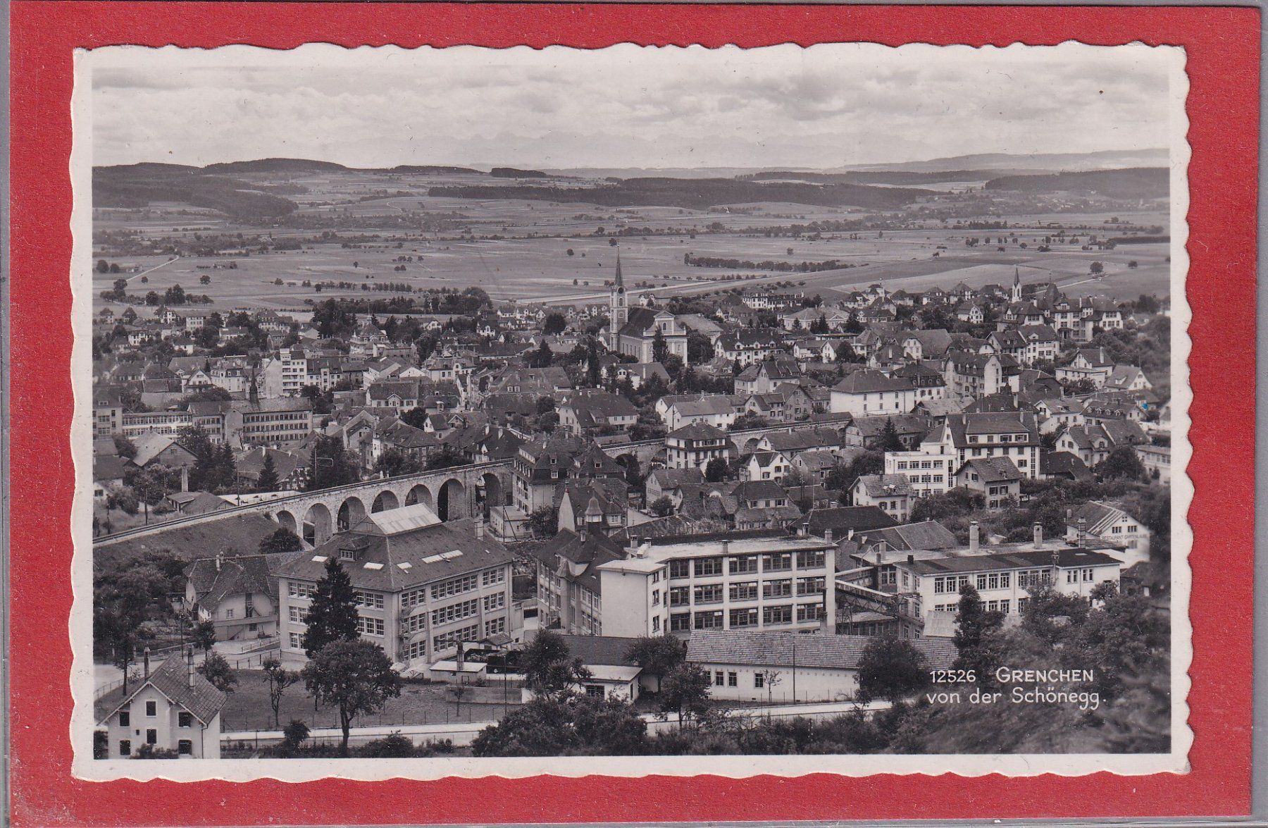 Cartoline postali: Grenchen von der Schönegg - 1943 – Usato da Orvin venduto da Pyaeschli