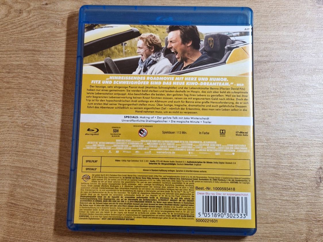 Tutti i DVDs: Der geilste Tag (2016) Bluray – Usato da Pfungen venduto da Whitie 1