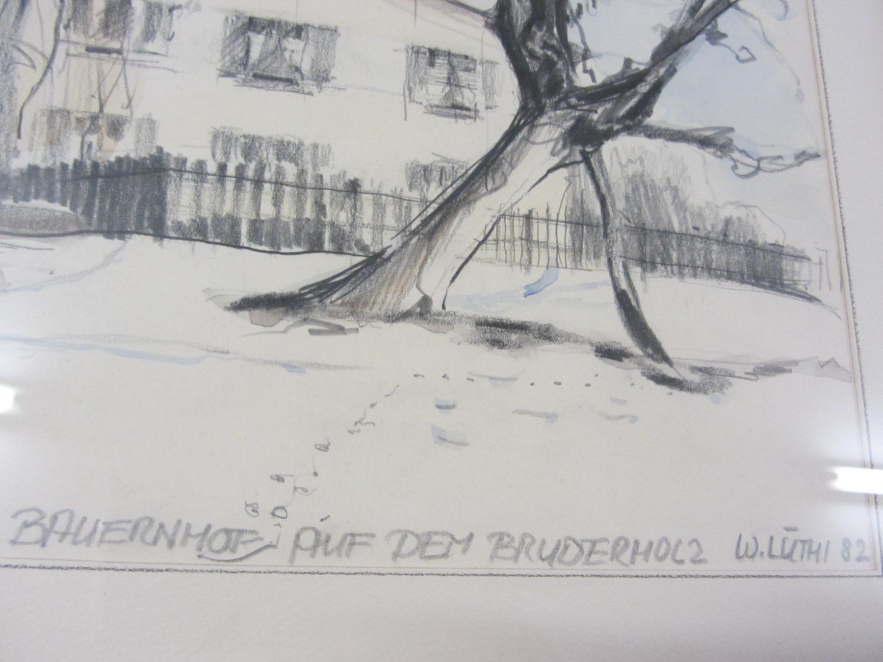 Gemälde: Bauernhof auf dem Bruderholz BL/BS – Gebraucht aus Hölstein von niala06 4