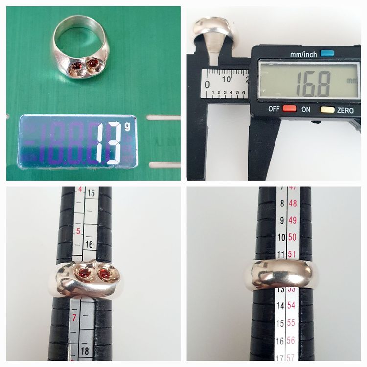 Vintage Damenring aus 925 Silber  sieht aus wie eine Eule 8