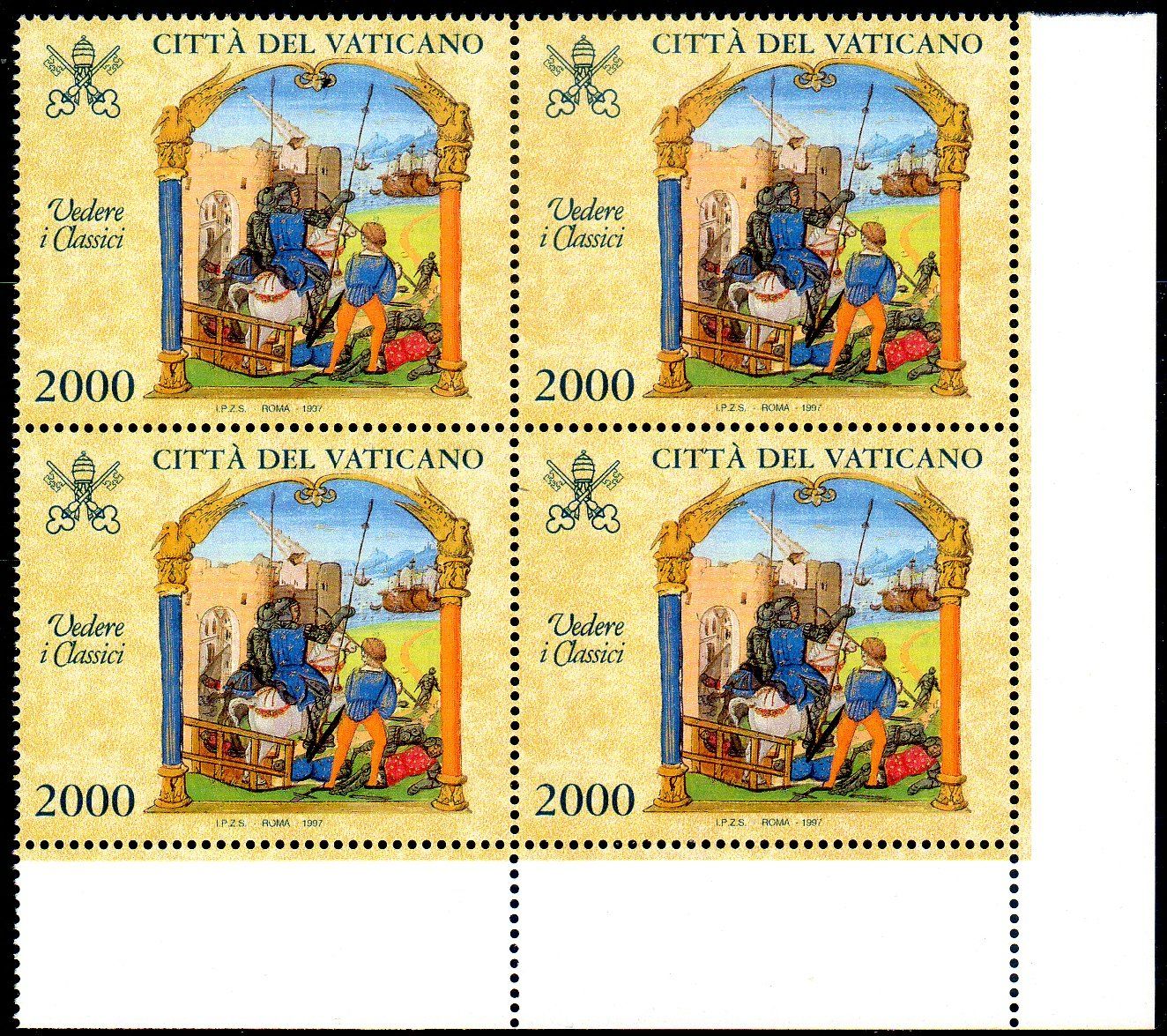 Tutti i francobolli: ** POSTFRISCH ** VEDERE I CLASSICI 4ERBLOCK 1997 - VA31 – Nuovo (secondo la descrizione) da Losone venduto da EM2019