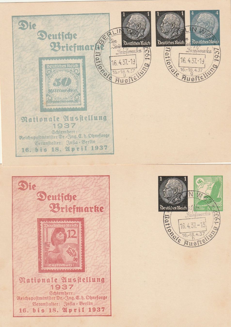 Tous les timbres: Deutsches Reich 2 GS-Pk 1937 – D'occasion à Rorschacherberg par fratovi2