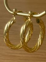 Luxus Elegante Creolen Ohrschmuck Ohrstecker Farbe Gold