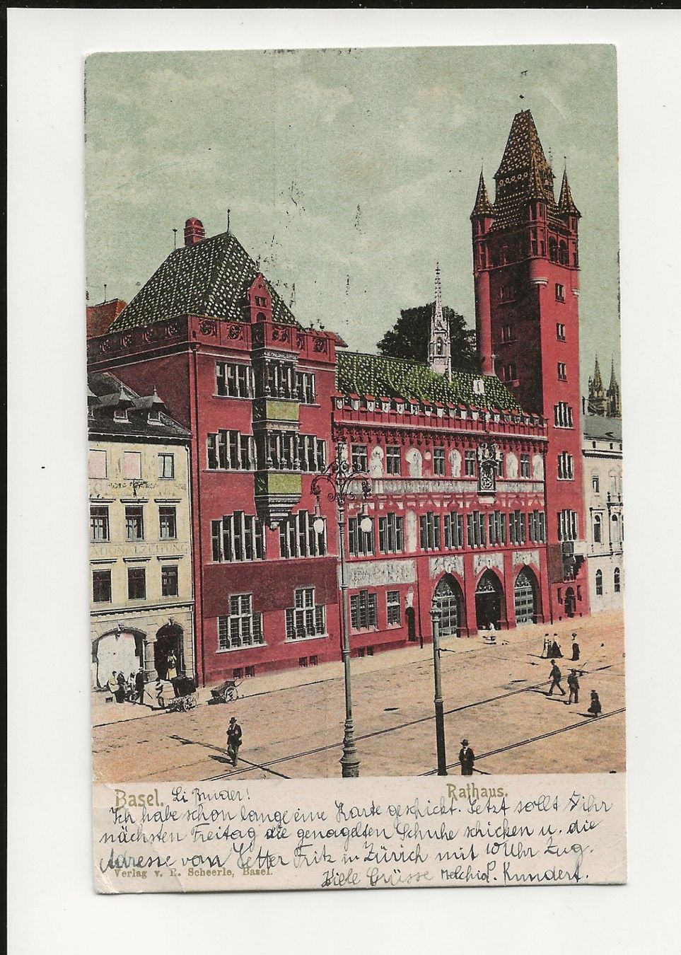 Cartoline postali: AK 1905 Basel Rathaus – Usato da Greifensee venduto da 315WDO