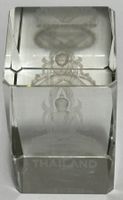 THAILAND Kristallblock 3-D Laser Gravur PHRA BUDDHA