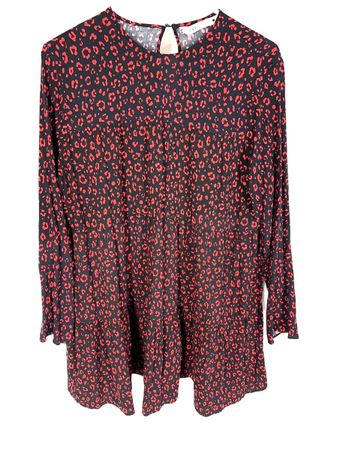 Zara robe en viscose à motif léopard, taille M