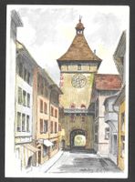 Laufenburg Teilansicht Künstlerkarte