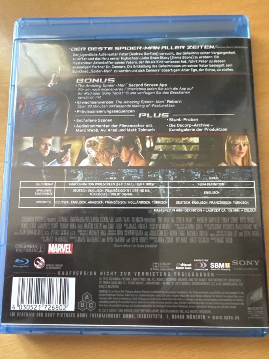 Tous les DVDs: The Amazing Spider-Man 1+2 – D'occasion à Brunnadern par Nanuk60 1