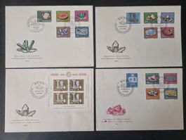 4 Pro Patria Ersttagsbriefe 1959 - 1961 : KP 160.--
