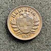 2 Rappen Schweiz Wappen 1937