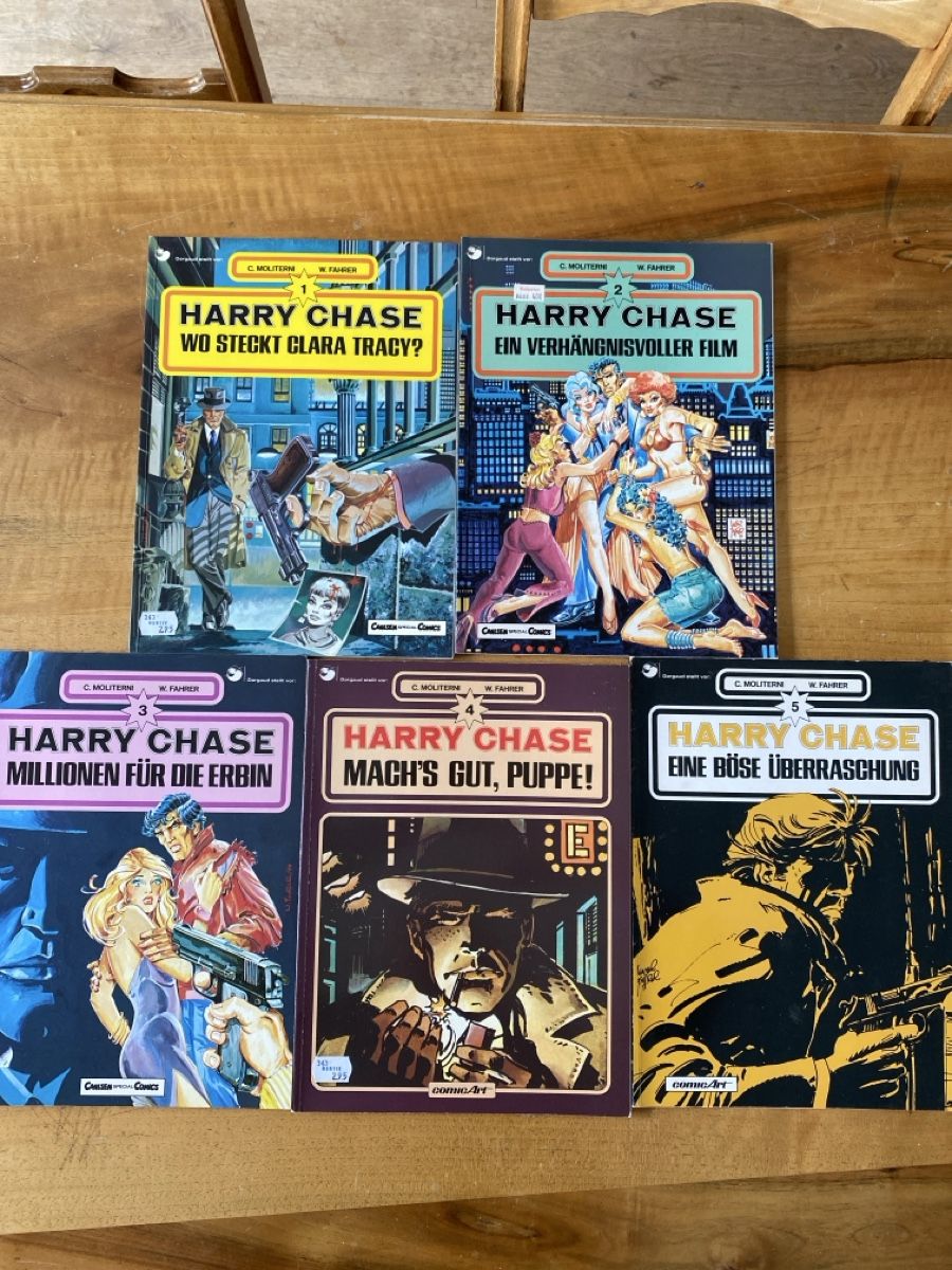 Fumetti: Harry Chase - comic - Nr 1-5 - 1981-1984 – Usato da Dübendorf venduto da Montclair