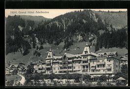 Adelboden, Grand Hotel mit Gebirge und W