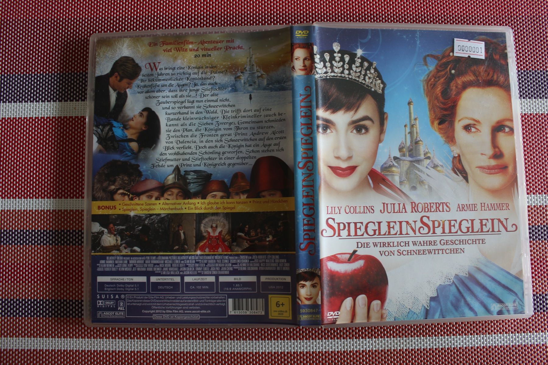 Tutti i DVDs: Spieglein Spieglein Die  wahre Geschichte von Schneewittchen – Usato da Geroldswil venduto da schlumpf1969