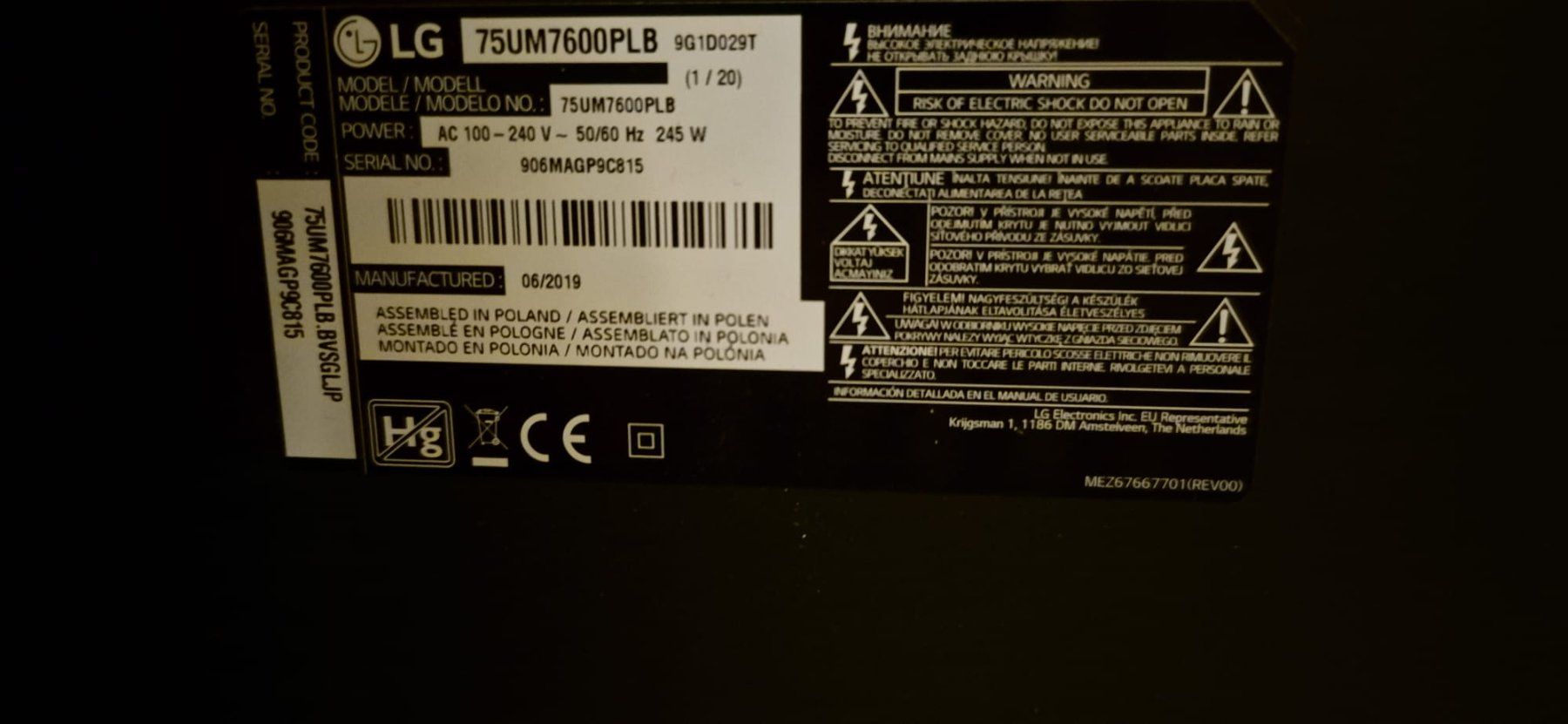 LG Televisori: LG LCD Diagonal 194 cm – Usato da winterthur venduto da Atum 4