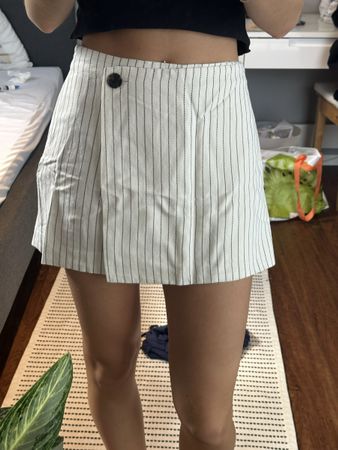 H&M Skort gestreift weiss schwarz 