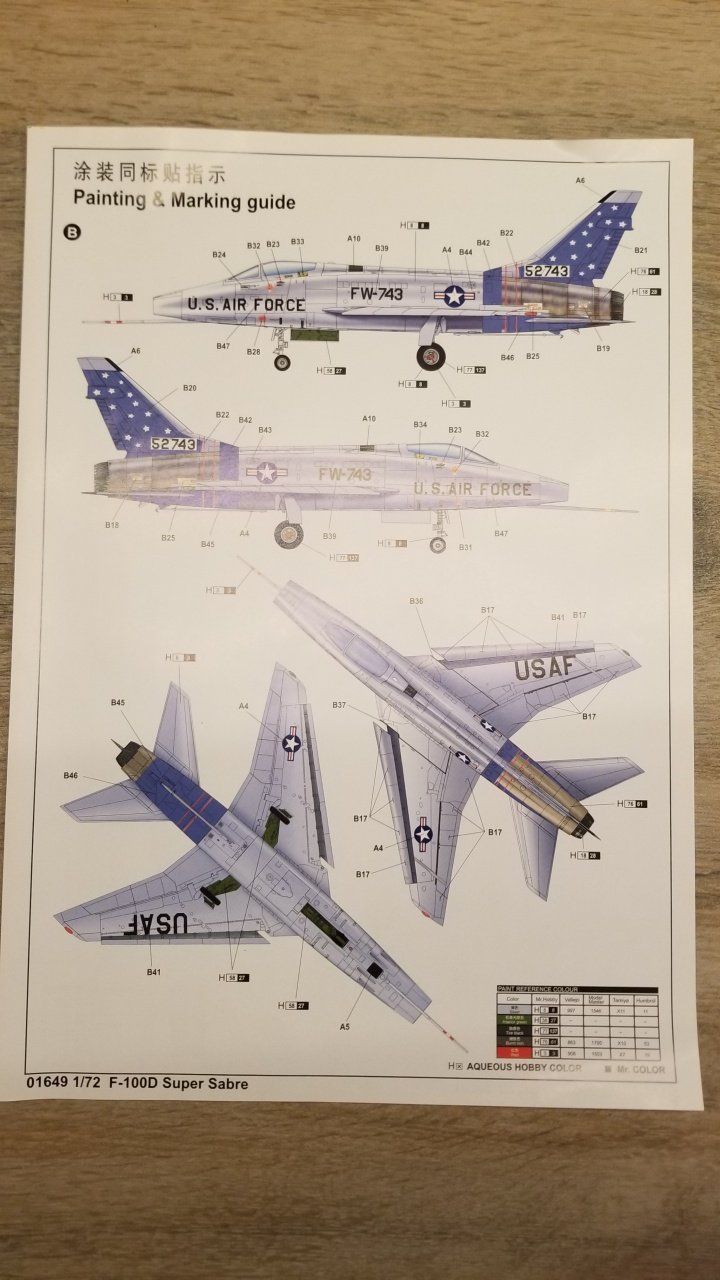 Kit di modellismo & Modellini statici: Trumpeter 01649 F-100D Super Sabre – Nuovo e nell'imballaggio originale da Schwadernau venduto da Blueray 4