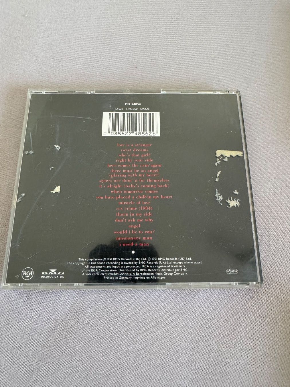 CD: Eurythmics - Greatest Hits – Usato da Bonstetten venduto da Moeriger 1