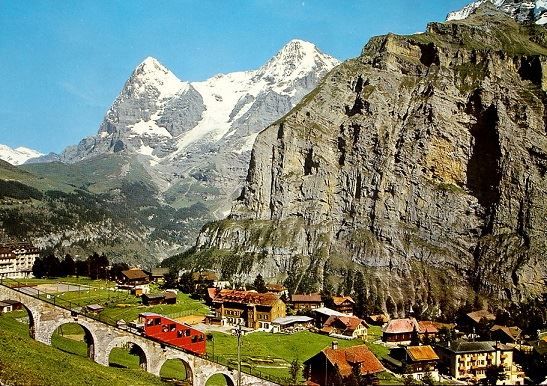 Ansichtskarten: MÜRREN Allmendhubel-Bahn Eiger Mönch – Gebraucht aus Jona von philajona