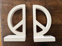 Buchstützen Peace