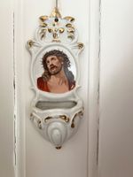 Antikes Weihwasser Gefäss JESUS CHRISTUS