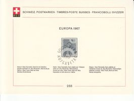Sammelblätter PTT SBK 233 mit ET