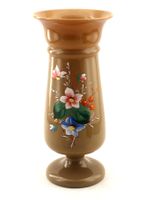 Vase oplaine ancien 1900 à decor fleurs Opalglas mit blumen