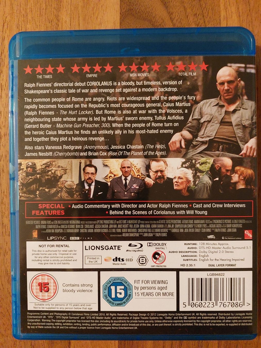 Alle DVDs: Blu Ray - Coriolanus – Gebraucht aus Rheinfelden von Onyx74 3