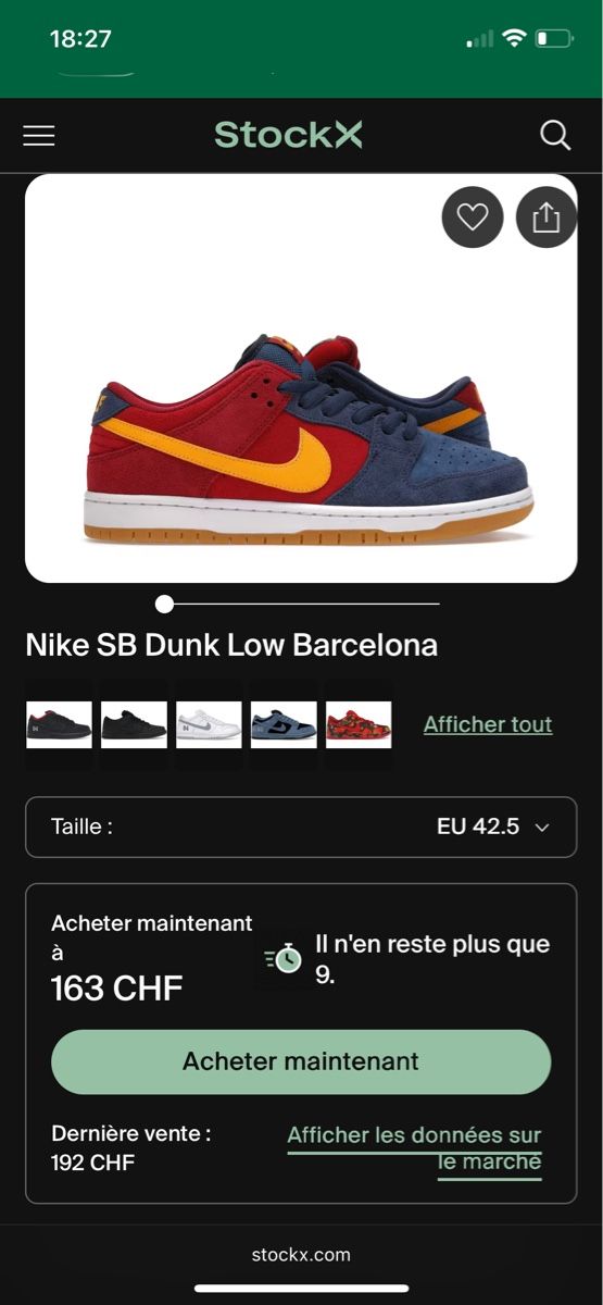 Nike Chaussures hommes: Nike SB Dunk Low Barcelona – Neuf (Voir description) à Genève par kevinjaquemet 1