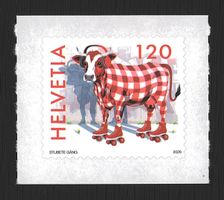 SUISSE neuf** 2026 Stubete Gäng Vache rouge au casque