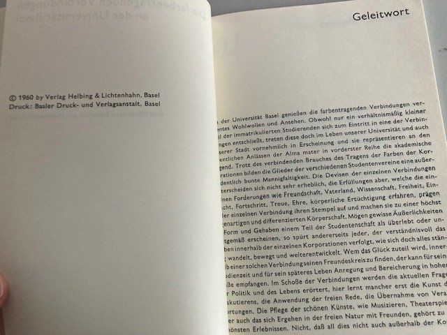 Bücher: Buch: Farbenstudentenverbindungen Uni Basel, 1959 – Gebraucht aus Luzern von Kartenansicht 2