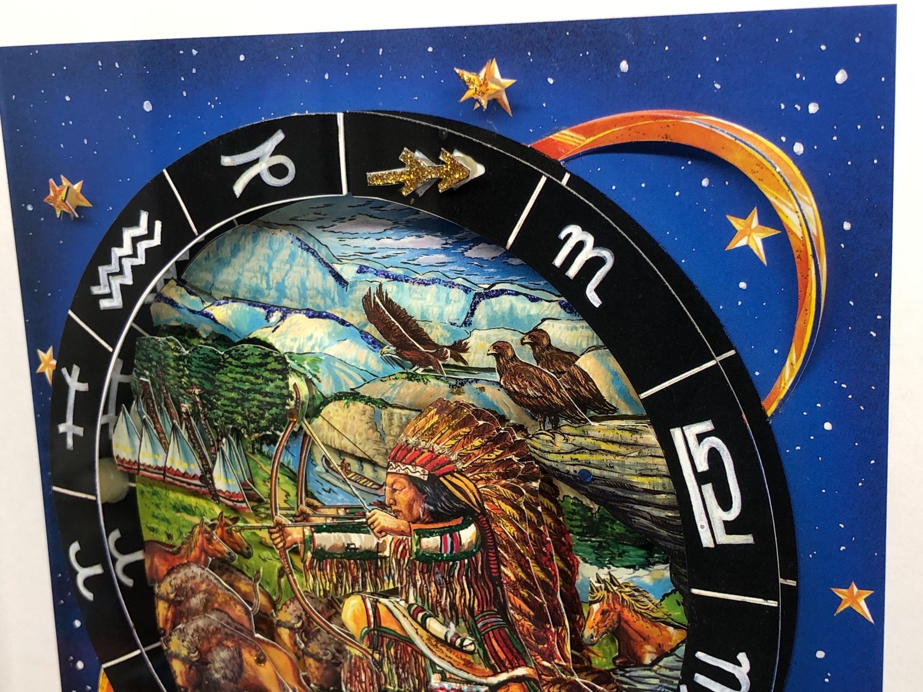 Dipinti: 3D Bild / Sternzeichen Schütze / 40x40cm - Silber – Nuovo e nell'imballaggio originale da Bergdietikon venduto da Garak 4