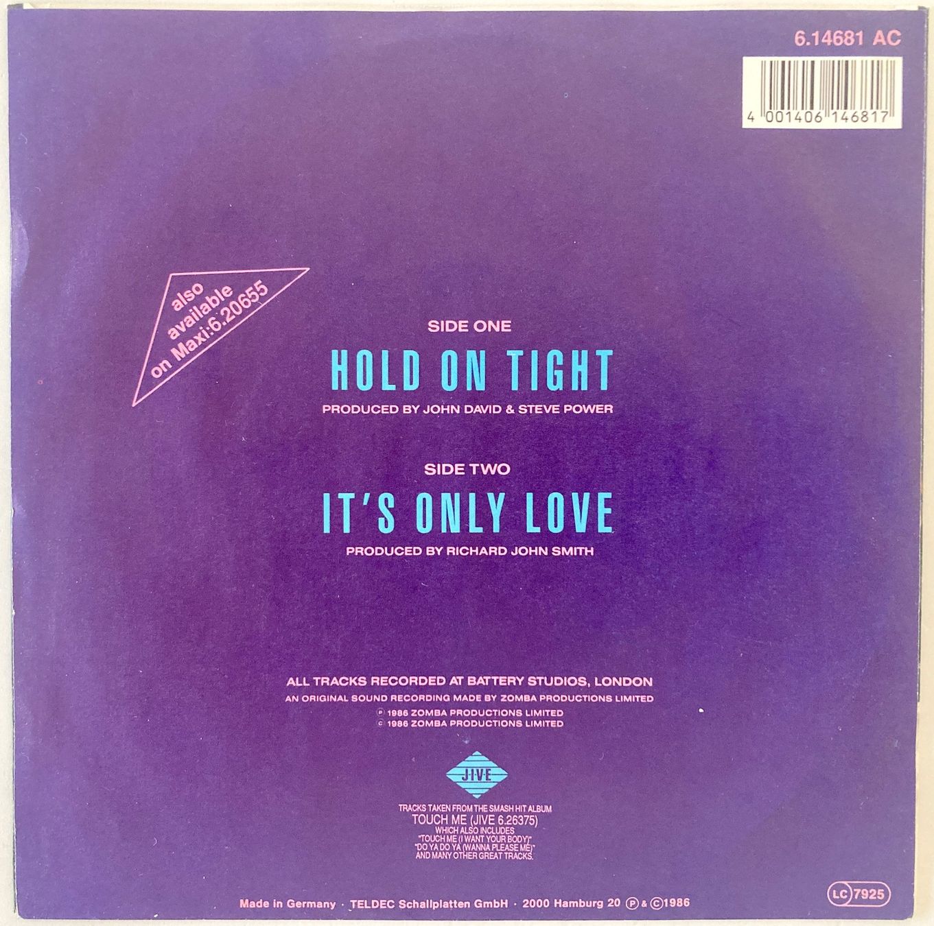 Dischi in vinile: SAMANTHA FOX - HOLD ON TIGHT NEW RE-MIX VERSION – Usato da Bottens venduto da hotter-than-hell 1