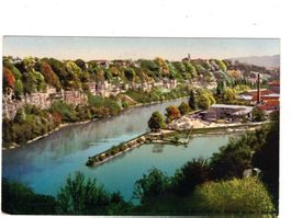 Alte Ansichtskarte: Genf, Rhone und Arve Zusammenfluss