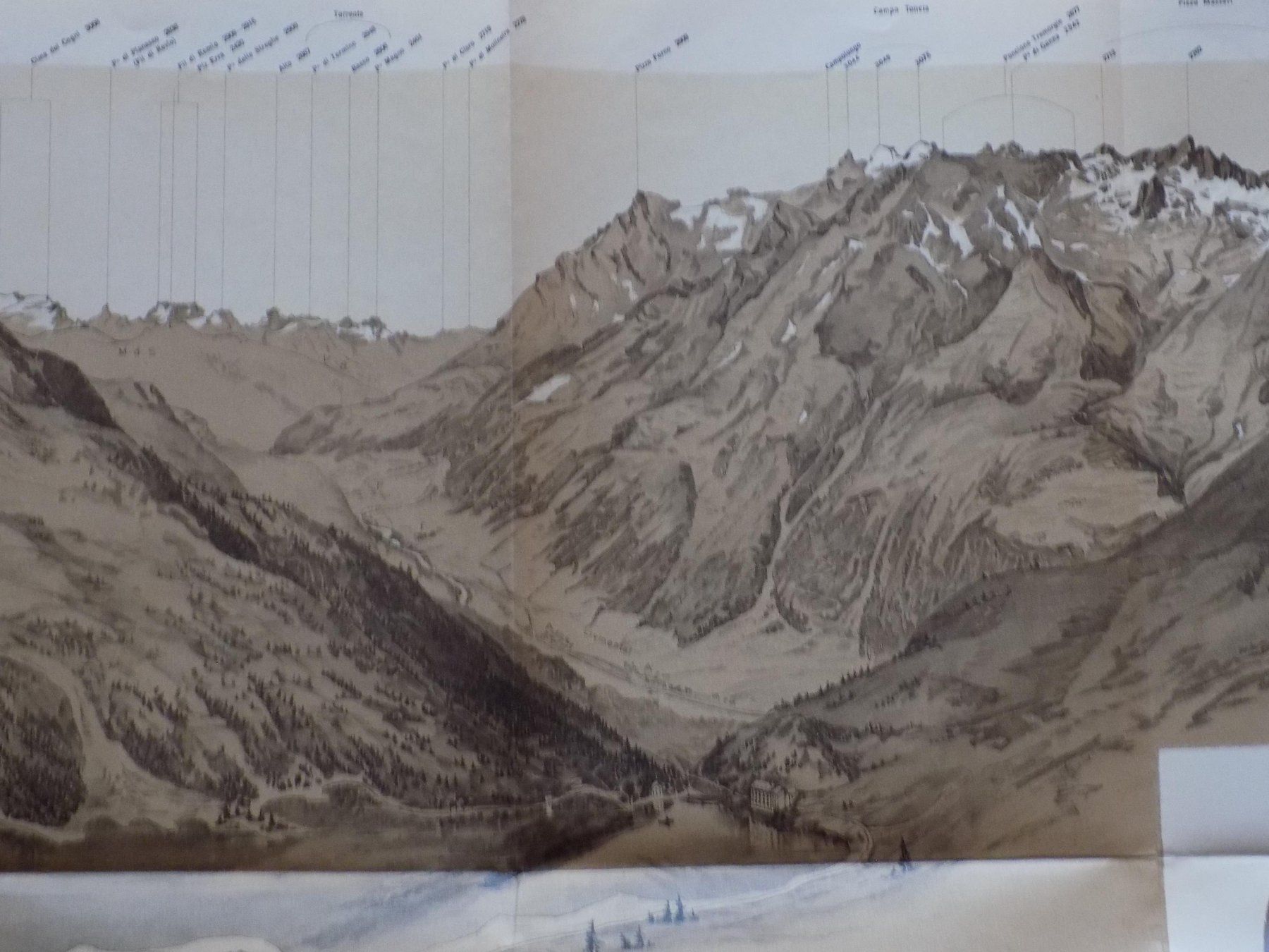 Incisioni: grosses Panorama Camoghe Ticino – Usato da Risch venduto da Rischli15 3