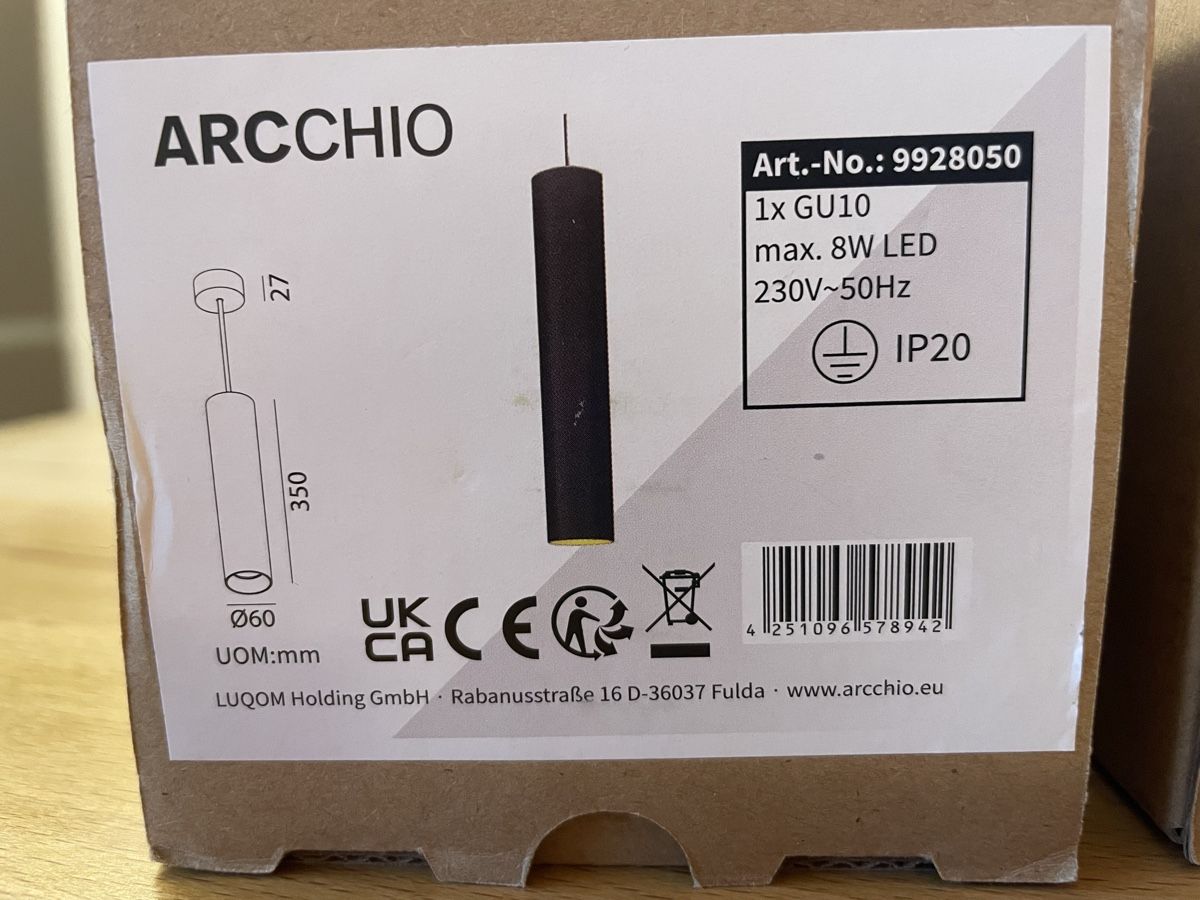 Lampadari & plafoniere: Arcchio Pendellampe 2x, exkl. Leuchtmittel – Nuovo e nell'imballaggio originale da Weisslingen venduto da HeinzH01 1